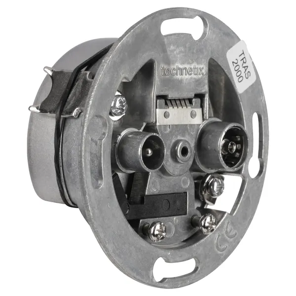 Q-Link coax inbouwelement TRAS-2000B, KabelKeur, wit