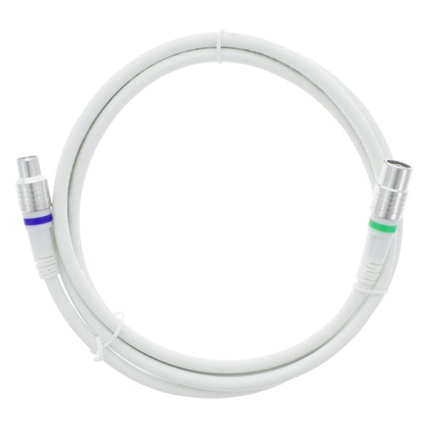 Q-Link coax kabel - belgie telenet stekker - recht - 1.5 m - wit