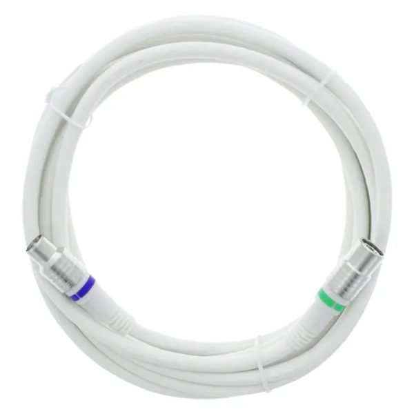 Q-Link coaxkabel Telenet-stekker (België), recht, 3 m, wit