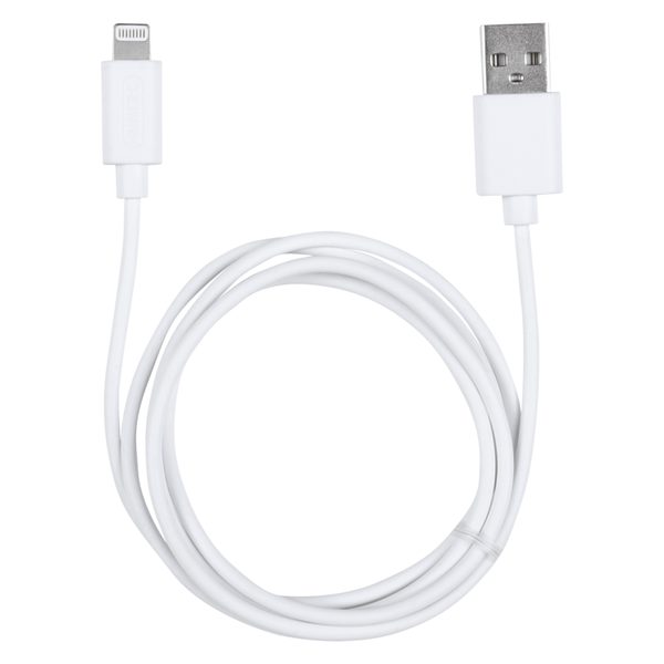 Q-Link datakabel - USB/iPhone - vinyl - wit