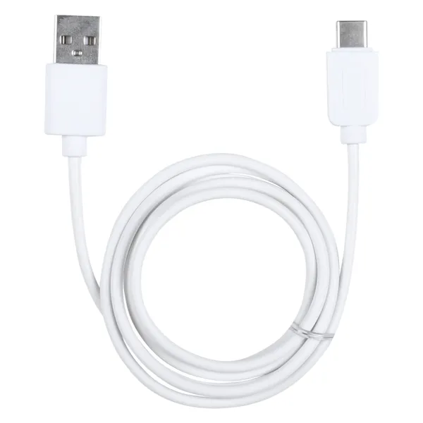 Q-Link datakabel USB-A naar USB-C, USB 2.0, vinyl, wit