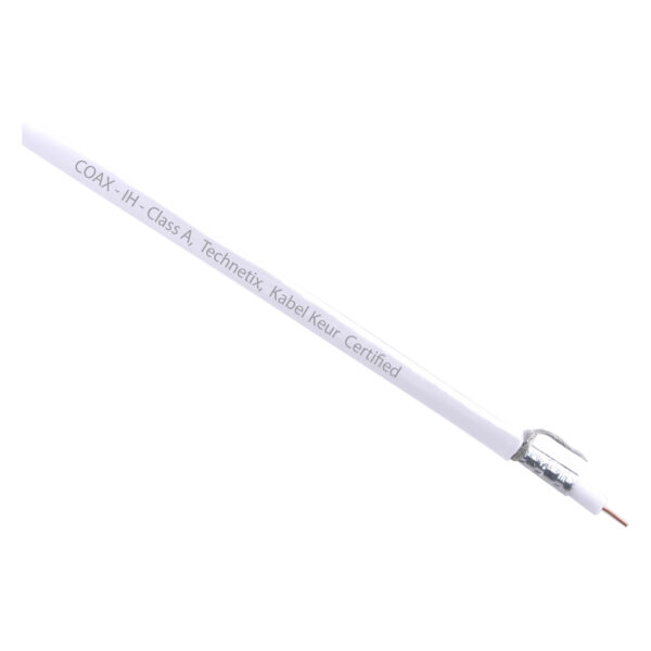 Q-Link coaxkabel klasse A, 1 m, wit
