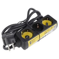 Q-Link stekkerdoos - 3-voudig - randaarde - 3 x 1.5 mm² - 1.5 m - zwart - Afbeelding 2