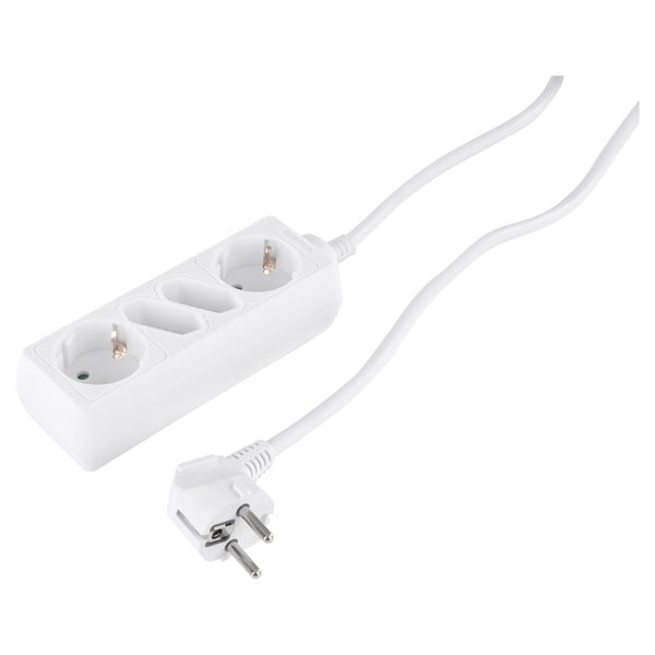 Q-Link stekkerdoos 4-voudig (2 x randaarde, 2 x euro), 1,5 m, wit