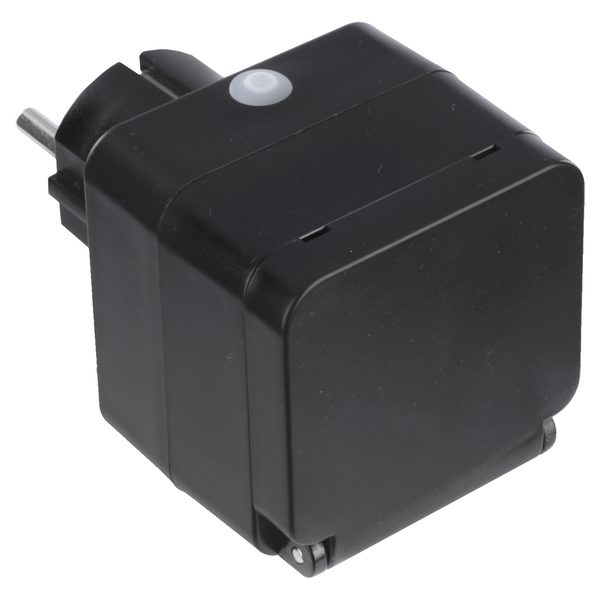 Q-Link slimme adapterstekker met wifi en energiemeter, zwart