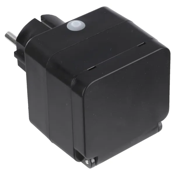 Q-Link slimme adapterstekker met wifi en energiemeter, zwart