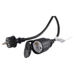 Q-Link verlengsnoer - randaarde - IP44 - H05RRF - 3 x 1.5 mm² - 20 m - zwart