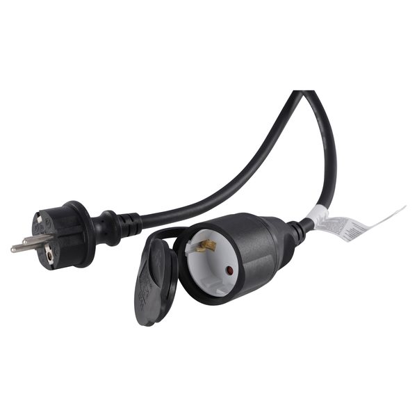 Q-Link verlengsnoer 20 m met randaarde, IP44, zwart