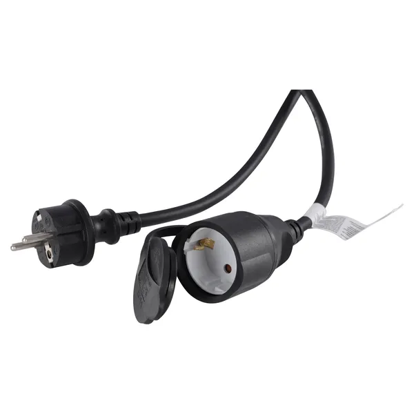 Q-Link verlengsnoer 20 m met randaarde, IP44, zwart