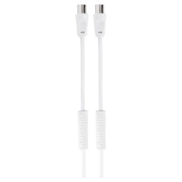 Q-Link COAX kabel - 3C2V - HF - stekker recht - 2 m - wit