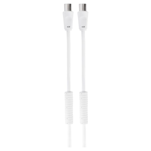 Q-Link COAX kabel - 3C2V - HF - stekker recht - 5 m - wit