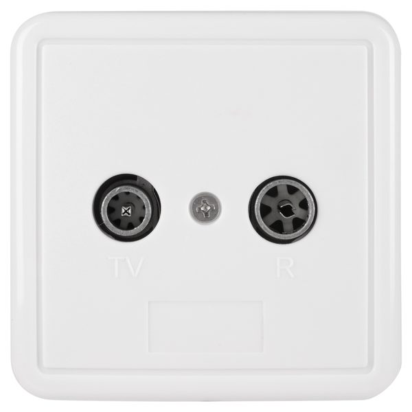 Q-Link COAX contactdoos - radio/tv - eind/rijg - opbouw - wit