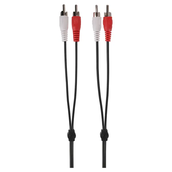 Q-Link tulp kabel 2 x RCA male-male, rood/wit, 1,5 m