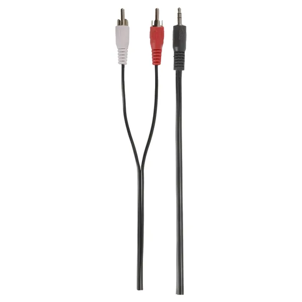 Q-Link tulp kabel 3,5 mm stereo jack naar 2 x RCA, rood/wit, 5 m