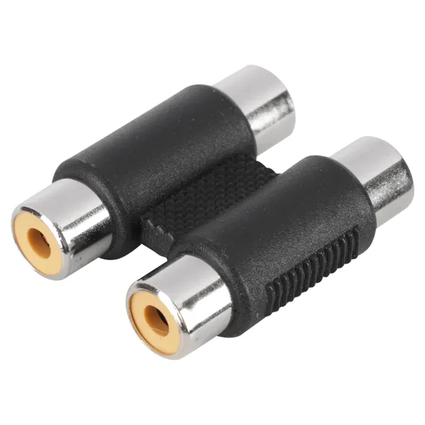 Q-Link dubbele tulpverbinder 2 x RCA female naar 2 x RCA female
