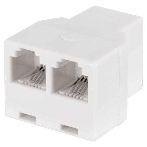 Q-Link telefoon splitter - NL - modulair - RJ11 - 4-polig - 1 female - 2 female - wit