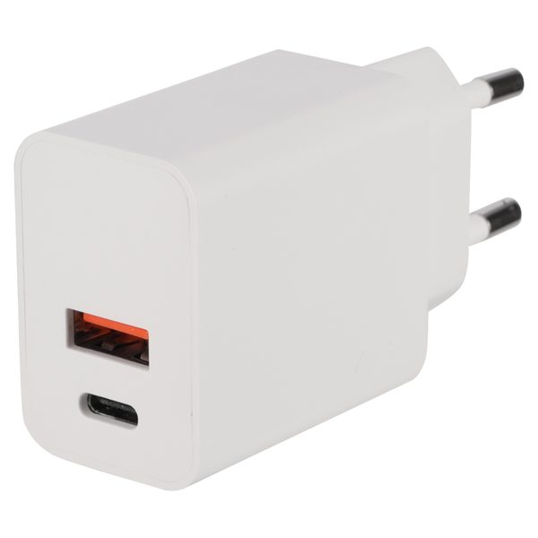 Q-Link thuislader - duo - PD20W/QC18W - wit