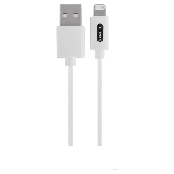 Q-Link USB-A naar Lightning-kabel voor iPhone, MFi, 1 m, wit