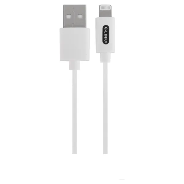 Q-Link USB-A naar Lightning-kabel voor iPhone, MFi, 1 m, wit