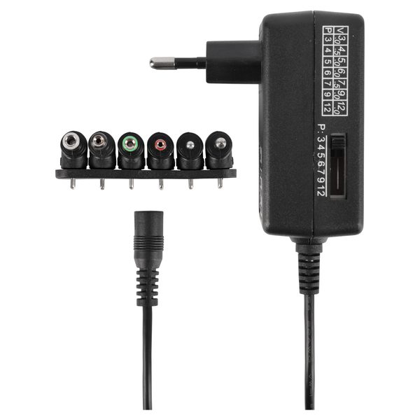 Q-Link universele AC/DC-adapter 300 mA met 6 pluggen