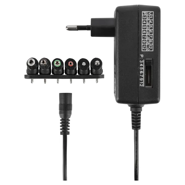 Q-Link universele AC/DC-adapter 300 mA met 6 pluggen