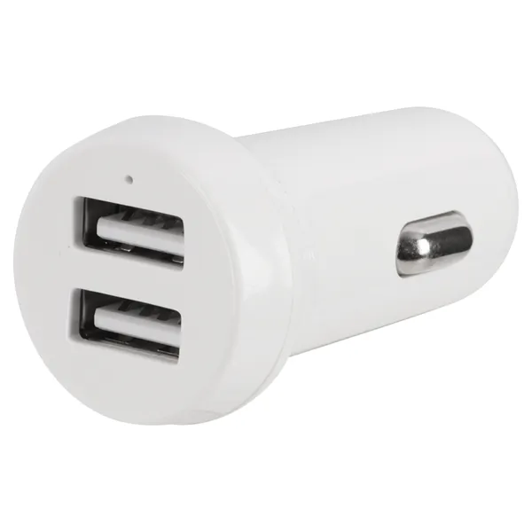 Q-Link autolader 12-24 V met 2 USB-poorten, wit