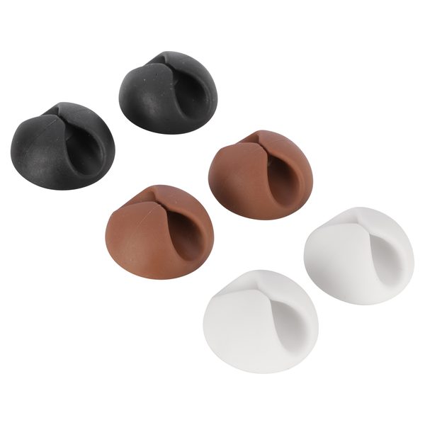 Q-Link kabelbinders van TPR, rond, klein, set van 6