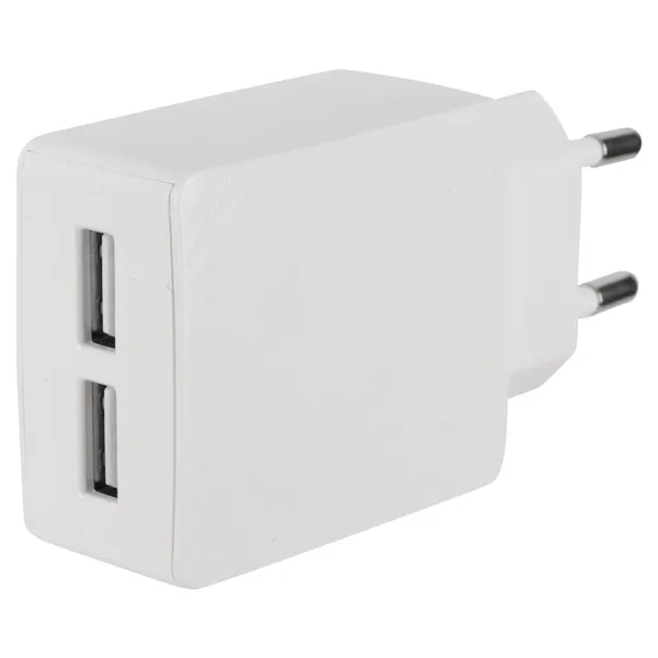Q-Link thuislader duo met 2 x USB-A, 5 V, max. 2,4 A, wit