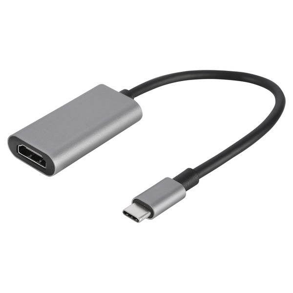Q-Link USB-C naar HDMI adapterkabel, 19 cm