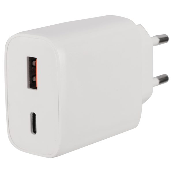 Q-Link GaN-thuislader 45 W met USB-C PD en USB-A QC, wit