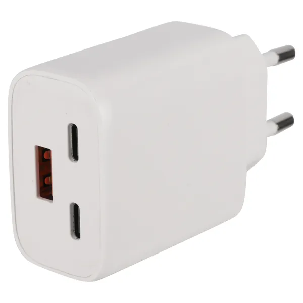 Q-Link GaN-thuislader 65 W met 2 x USB-C PD en USB-A QC, wit