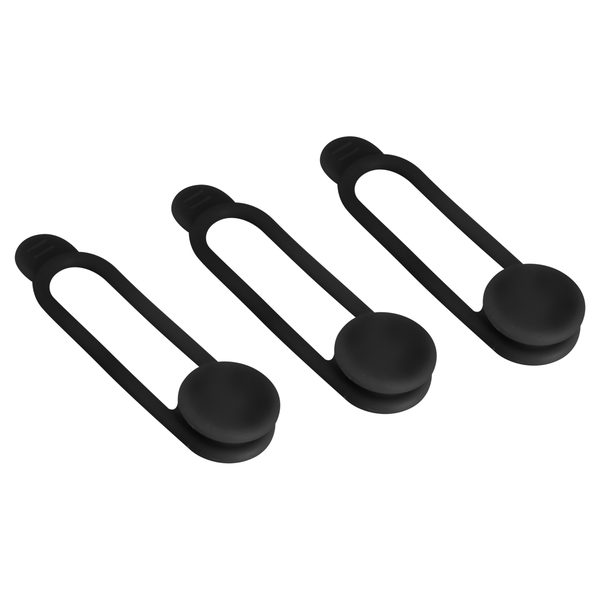 Q-Link flexibele kabelclip, set van 3, zwart