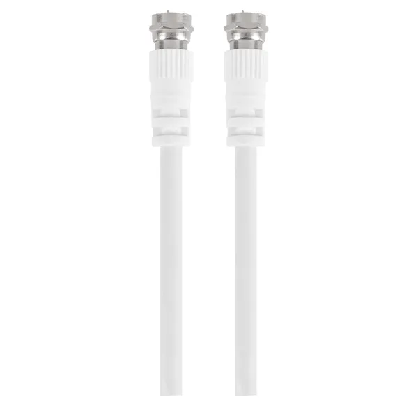 Q-Link coaxkabel RG59 met F-connector, 5 m, wit