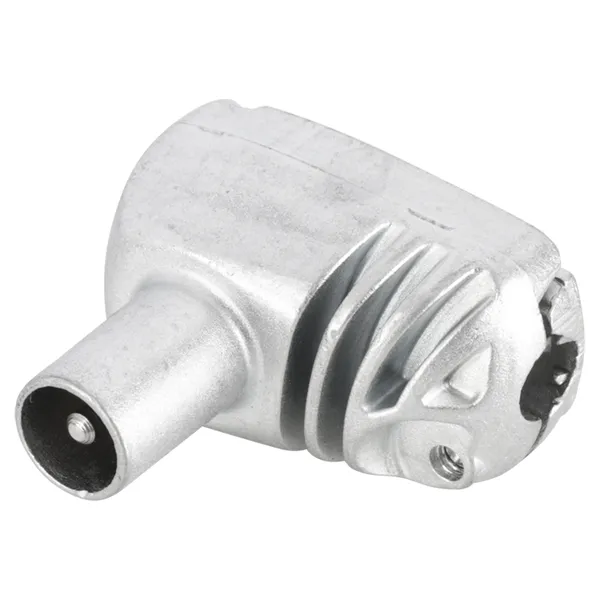 Q-Link coax stekker male, haaks, KabelKeur, metaal